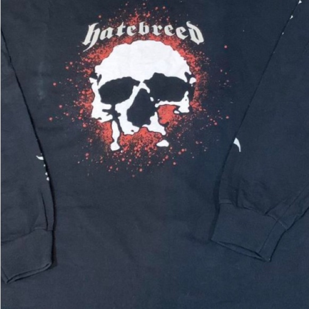 Hatebreed Black Long Sleeve Shirt with Skull Design